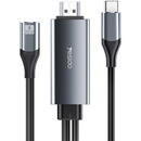 Yesido Cablu Video Adaptor Type-C la HDMI, Type-C, 4K 60Hz, 1.8m - Yesido (HM01) - Black