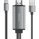 Yesido Cablu Video Type-C la HDMI, USB 4K@30Hz 1.8m - Yesido (HM02) - Black