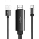 Yesido Cablu Video Type-C la HDMI, USB 4K@30Hz 1.8m - Yesido (HM03) - Black