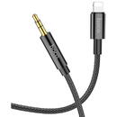 Cablu Audio Adaptor Lightning la Jack 1m - Hoco (UPA19) - Black