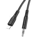 Cablu Audio Adaptor Lightning la Jack 1m - Hoco (UPA18) - Black