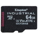Kingston Kingston Industrial microSDHC 64GB Class 10 A1 pSLC + SD Adapter