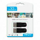 PNY ATTACHE 4 USB 2.0 2X32GB, Citire 25MB/S, Scriere 8MB/S