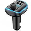 Yesido Incarcator Auto cu Modulator FM, Display LED, 2xUSB 3.1A, MicroSD - Yesido (Y44) - Black