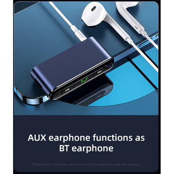 Receptor Audio Bluetooth, Jack 3.5mm - USAMS (US-SJ519) - Gray