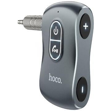 Adaptor Bluetooth Auxiliar Jack - Hoco Tour Car (E73) - Metal Gray