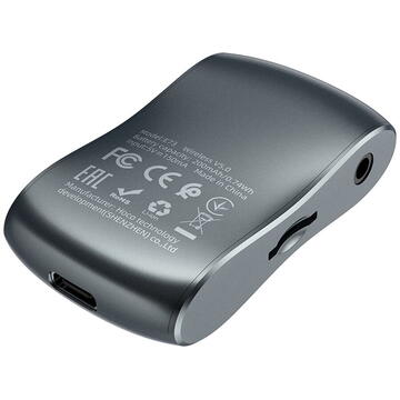 Adaptor Bluetooth Auxiliar Jack - Hoco Tour Car (E73) - Metal Gray