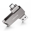Usams Stick de Memorie USB, Type-C 16GB - USAMS (US-ZB198) - Iron Gray