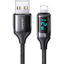 Usams Cablu de Date USB la Lightning PD, 12W, Digital Display, Fast Charge, 1.2m - USAMS U78 (US-SJ543) - Black