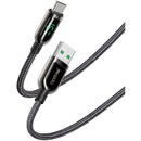 Yesido Cablu de Date USB la Type-C, 66W, 5A, Display Digital, 1.2m - Yesido (CA-85) - Black