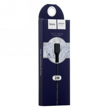 Cablu de Date USB-A la Lightning 10W, 2A, 2m - Hoco Flash (X20) - Black