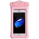Husa Waterproof pentru Telefon 6 inch - USAMS Bag (US-YD007) - Pink