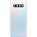 Capac Baterie Samsung Galaxy S10+ G975, Alb (Prism White), Service Pack GH82-18406F