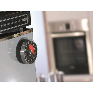 Ustensile gatit GEFU OPTICO Mechanical kitchen timer Black, Stainless steel