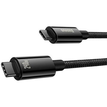 Baseus USB-C to USB-C  Tungsten Gold 240W 1m (black)