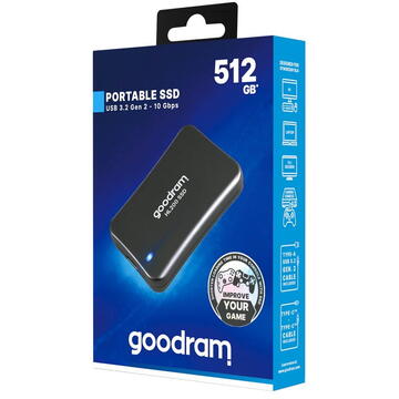 SSD Extern GOODRAM HL200, 512GB, USB 3.2, Black