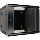 EXTRALINK Extralink 12U 600x600 AZH Black | Rackmount cabinet | wall mounted, swing type