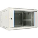 Extralink 6U 600x600 AZH Gray | Rackmount cabinet | wall mounted, swing type