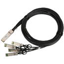 EXTRALINK Extralink QSFP+ DAC | QSFP+ Cable | DAC, 40Gbps to 4x 10Gbps 3m, 30AWG