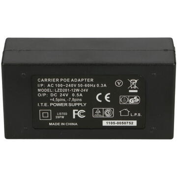 Adaptor PowerLan Extralink POE-24-12W | PoE Power supply | 24V, 0,5A, 12W, AC cable included