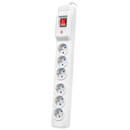 Armac Multi M6 | Power strip | anti-surge system, 6 sockets, 5m cable, gray