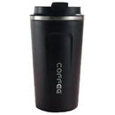 Techsuit Techsuit - Thermos Mug - with Lid for Coffe, Portable, Stainless Steel, 380ml - Black