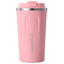 Techsuit Techsuit - Thermos Mug - with Lid for Coffe, Portable, Stainless Steel, 380ml - Pink
