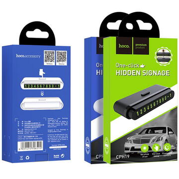 Suport Numar Auto Bord - Hoco One Click (CPH19) - Black