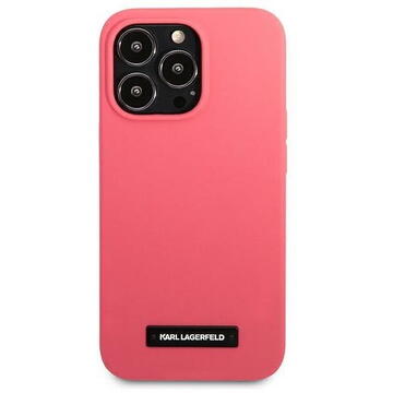 Husa Karl Lagerfeld KLHCP13XSLMP1PI iPhone 13 Pro Max 6,7" hardcase fuksja/fuchsia Silicone Plaque
