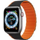 Magnetic Apple Watch SE, 8, 7, 6, 5, 4, 3, 2, 1 (41, 40, 38mm) Dux Ducis Strap (LD Version) - Black & Orange