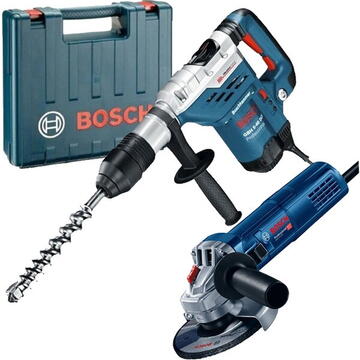Bosch GBH 5-40 DCE Ciocan rotopercutor SDS-max 1150 W, 8.8 J + GWS 9-125 Polizor unghiular 900 W, diametru disc 125