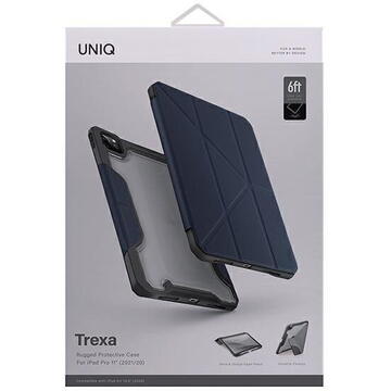 Husa UNIQ etui Trexa iPad Pro 11" 2021/2020 Antimicrobial niebieski/blue