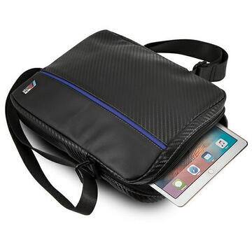 Husa Torba BMW BMTB10CAPNBK Tablet 10" Carbon / Blue Stripe