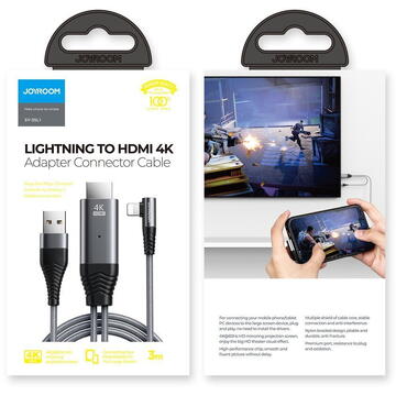 JOYROOM Lightning to HDMI 4K@60Hz adapter screen mirroring gray (SY-35L1)
