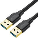 UGREEN Ugreen cable USB-A - USB-A USB3.0 5Gb/s 0.5m black (US128)