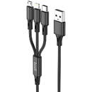 Budi Budi 3in1 USB to USB-C / Lightning / Micro USB Cable 1m (Black)