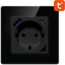 Avatto Smart WiFi Wall Socket Avatto N-WOT10-USB-B TUYA USB USB-C (black)