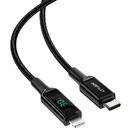 C6-01 USB-C/Lightning, 30W, 1.2m, Negru