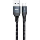 Remax Cable USB Lightning Remax Colorful Light, 2.4A, 1m (black)