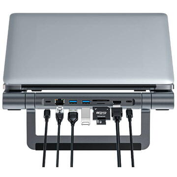 Multifunctional Laptop Stand Acefast E5 PLUS USB-C (black)