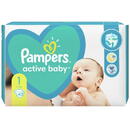 PAMPERS Pampers Active Baby Diapers 2-5kg, size 1 NEWBORN, 43pcs