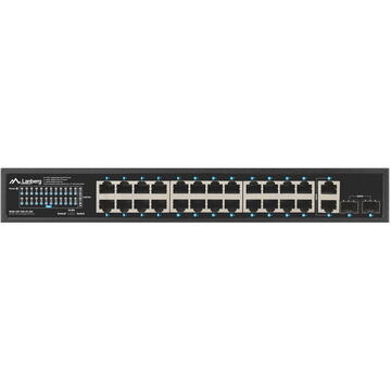 Switch LANBERG RSGE-24P-2GE-2S-250 network switch Unmanaged