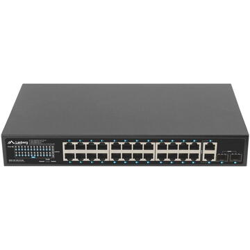 Switch LANBERG RSGE-24P-2GE-2S-360 network switch Unmanaged 10/100/1000 Mbps