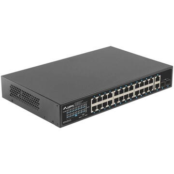 Switch LANBERG RSGE-24P-2GE-2S-360 network switch Unmanaged 10/100/1000 Mbps