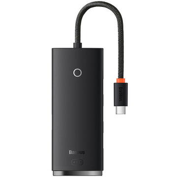 HUB  Adapter 4-Port USB-C Baseus OS-Lite 25cm (Black)