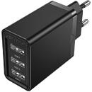 Vention Wall charger 3x USB Vention FEAB0-EU, 2.4A, 12W (black)