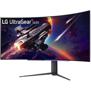 Monitor LED LG UltraGear OLED 45GR95QE, 113,03 cm (44,5 Zoll), Curved, 240 Hz, G-SYNC Compatible, OLED - DP, 2x HDMI