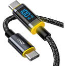 AOHI AOHI AOC-L010 USB-C to USB-C Cable 100W 1.2m with Display (Black)