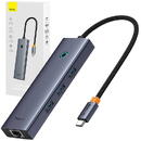 Hub 6 in 1  UltraJoy 6-Port ( USB-C to 1xHDMI4K@30Hz + 3xUSB 3.0 + 1xPD +RJ45)