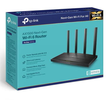 Router wireless TP-LINK TPL WI-FI 6 ROUTER AX1500 ARCHER AX12